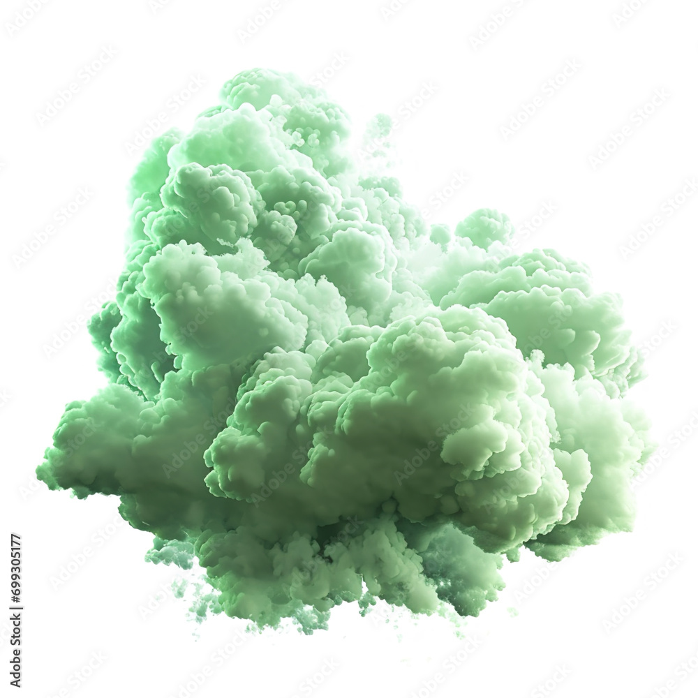 Green cloud isolated on white background. Design element. Green cloud isolated on white background. Design element.