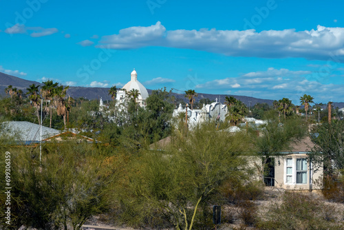 view of the town of Ajo in southern Arizona
