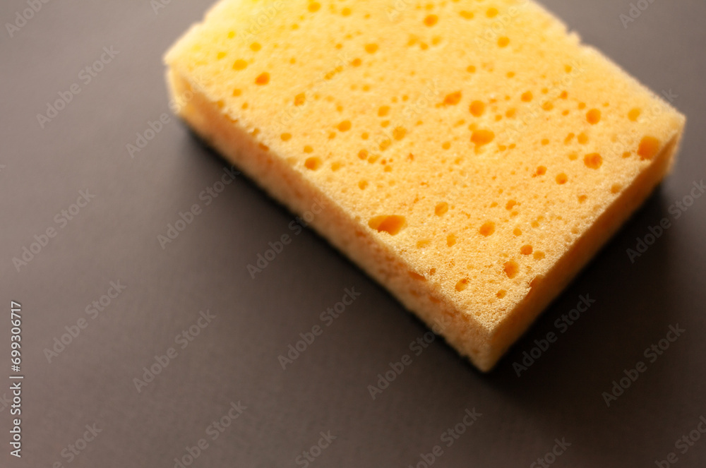 Cleaning sponges on a gray background. Cleaning concept, cleaning service.Top view Cleaning sponges on a gray background. Cleaning concept, cleaning service.Top view