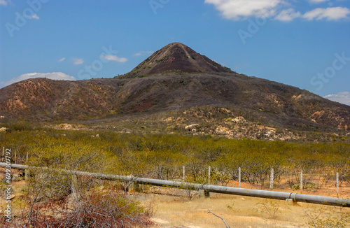 Cabugi peak, the main reference for volcanism in Brazil. Angicos, Rio Grande do Norte, Brazil.