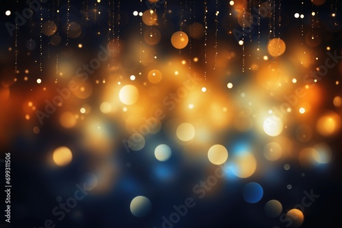 Beautiful bokeh lights on a dark background.