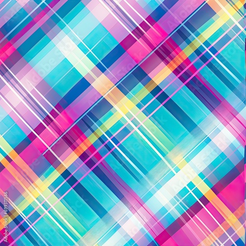 Blue Pink Yellow Plaid Textile Pattern Tartan Cloth Crisscrossed Lines Checkered Cozy Rustic Sett Background Wallpaper Backdrop