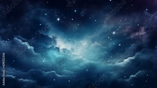 神秘的な宇宙空間と星々 © MuraMasa