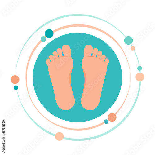 Bare feet vector illustration graphic icon symbol