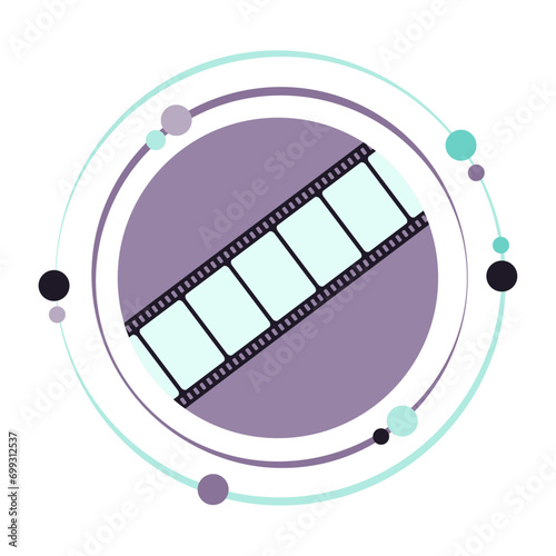 Movie film strip vector illustration graphic icon symbol