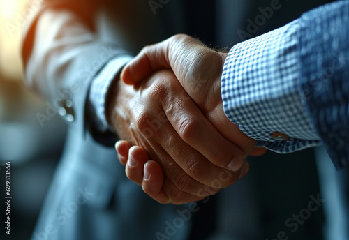 businessmen handshake - business meeting and partnership concept copy space 