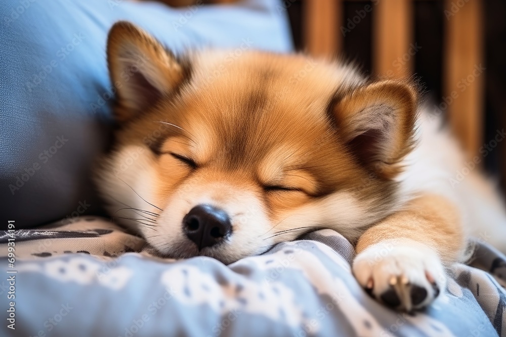 Close up of very cute sleeping dogs. Close up of very cute sleeping dogs.