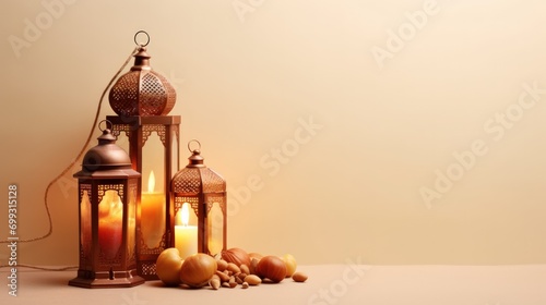 Islamic decoration background for ramadan kareem and eid al fitr adha. AI generated image © Ghiska