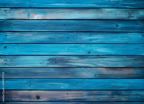 	
Wood texture. Blue wooden background. Aquamarine table or floor. Pattern for plank and wooden wall. Old wood boards for vintage desk, surface and parquet. Dark timber panel for backdrop 