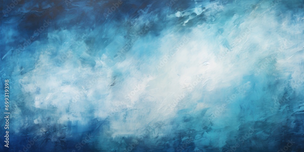 a blue background with a white texture that is distressed, in the style of dark and moody chiaroscuro, bright backgrounds, shaped canvas, color-light, vibrant