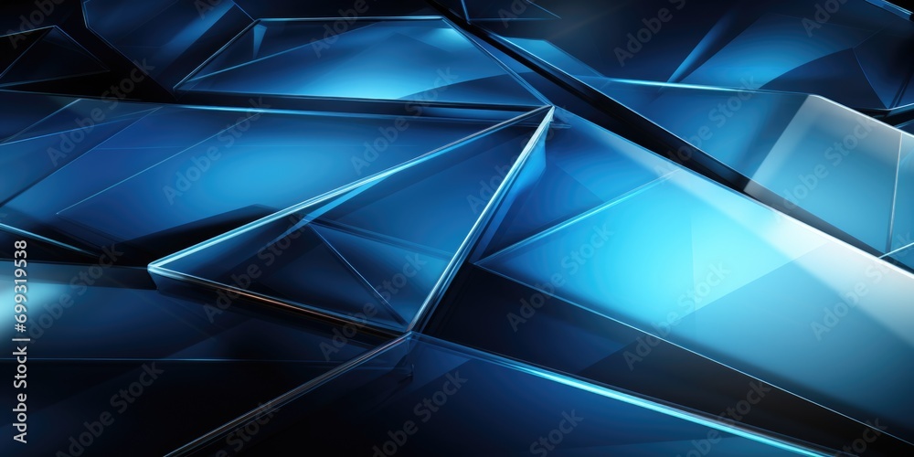 blue modern background with lines, in the style of sharp and angular, backlight