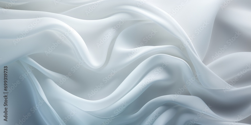Obraz premium abstract white background with waves, in the style of flowing fabrics, light-filled, abstract minimalism appreciator