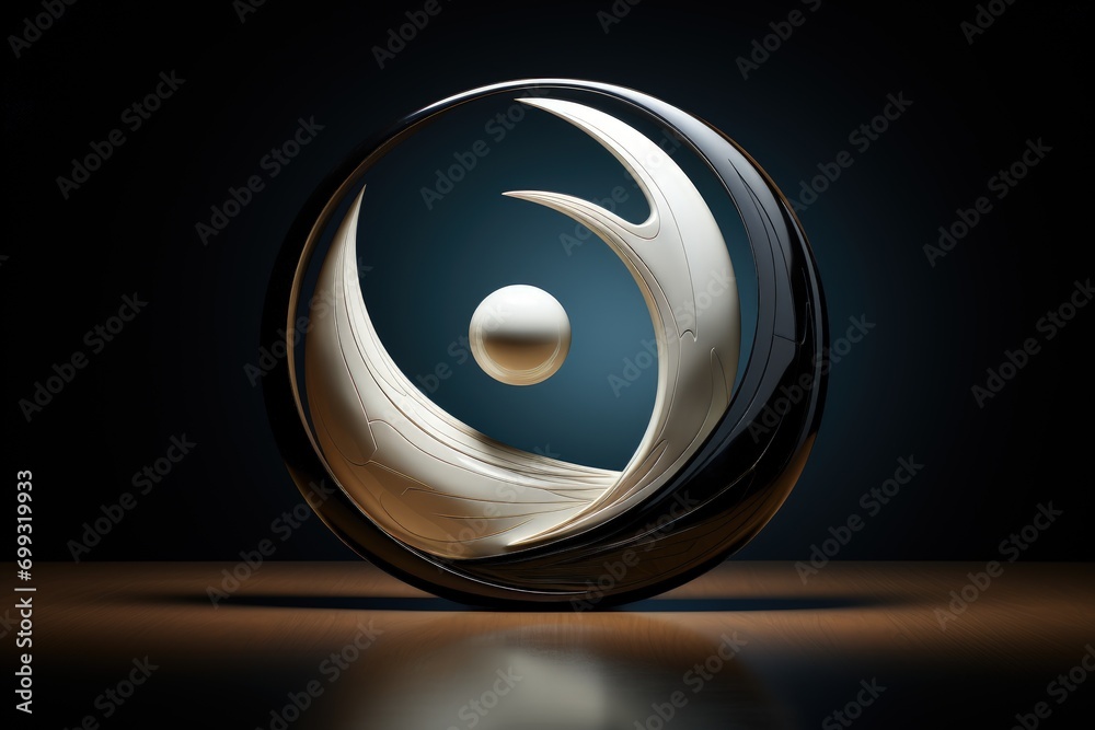 Exploring the profound symbolism and philosophy of yin-yang: a journey into balance, harmony, and duality in Chinese culture and philosophy. - obrazy, fototapety, plakaty 