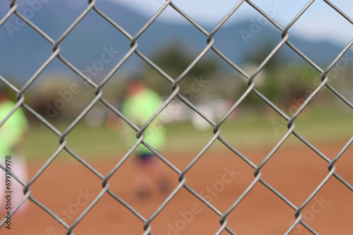 chain-link fence baseball field