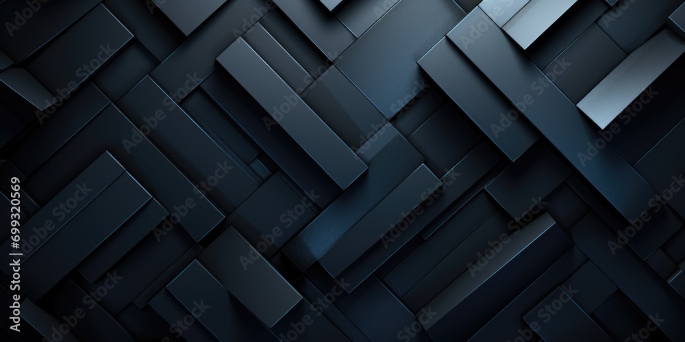 dark black geometric background, in the style of dimensional multilayering, light indigo, concrete, modular construction dark black geometric background, in the style of dimensional multilayering, light indigo, concrete, modular construction