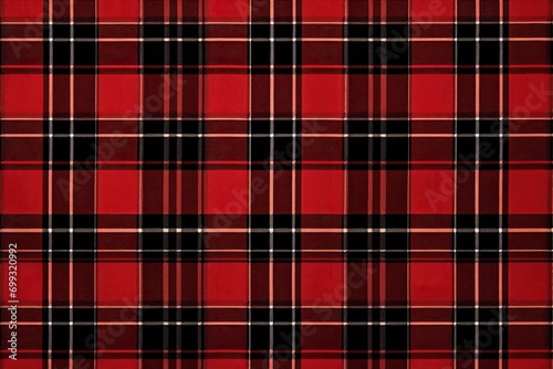 Classic Cottage Red Plaid Textile Pattern Tartan Cloth Crisscrossed Lines Checkered Cozy Rustic Sett