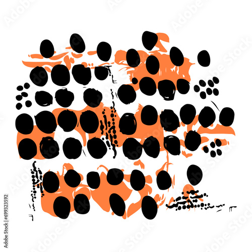 graphic geometric  round brush line yellow orange color design pattern background texture abstract art drawing print