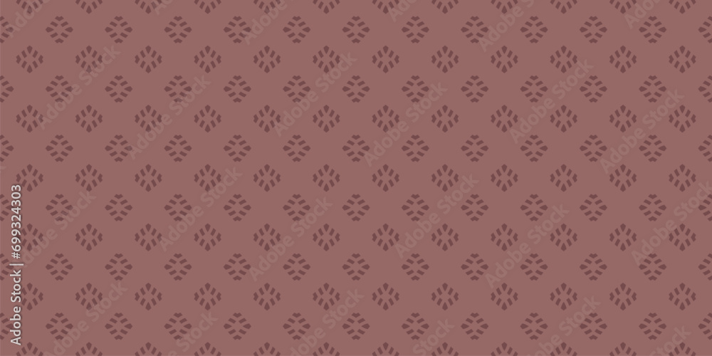 Vintage geometric seamless pattern. Vector abstract texture with small shapes. Brown mustard color. Ethnic folk style ornament. Simple minimal retro 1960s - 1970s style background. Repeat geo design