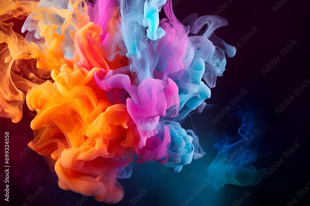 Colorful abstract art smoke background wallpaper 