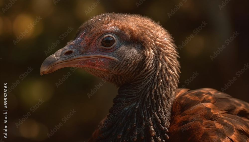 A close up portrait of a hawk, focused on its beak generated by AI A close up portrait of a hawk, focused on its beak generated by AI