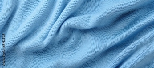 Closeup of Blue Knit Sweate...