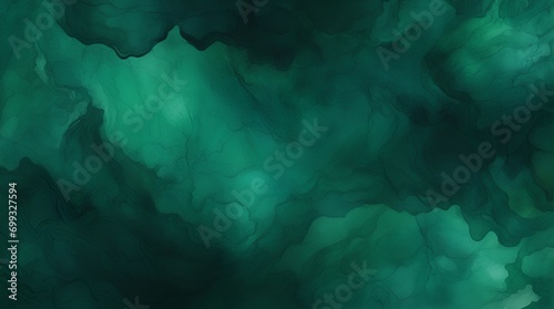  Black emerald jade green abstract pattern watercolor background. Stain splash rough daub grain grunge. Dark shades. Water liquid fluid. Design. Template photo