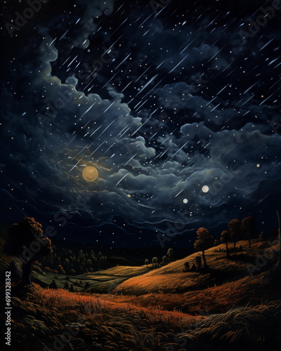 potray dramatic starry skies photo