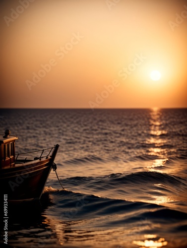 Boat at Sea © FadedNeon