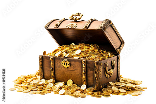 treasure chest with gold coins