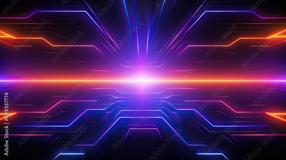 colorful abstract grid lines background texture, Shiny abstract background. Colorful glowing lights. Glossy graphics
