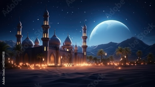View of the mosque where Muslims worship on the eve of Eid al-Fitr and the month of Ramadan © Muamanah