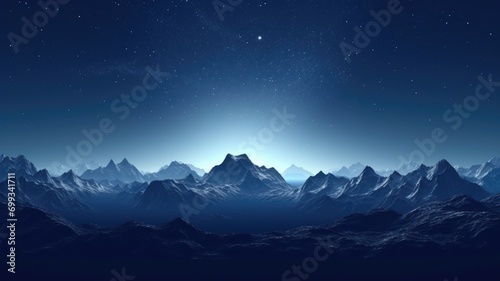 Starry Night over Mystic Mountains
