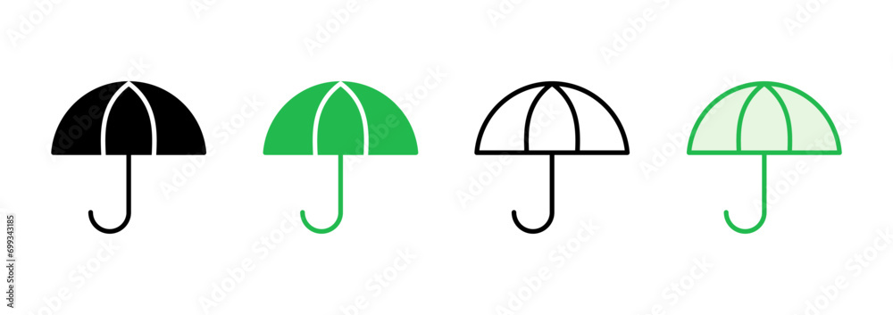 Umbrella icon set. umbrella sign icon Umbrella icon set. umbrella sign icon