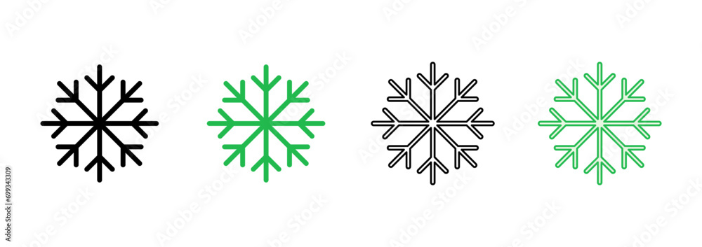 Snow icon set. snowflake icon vector Snow icon set. snowflake icon vector