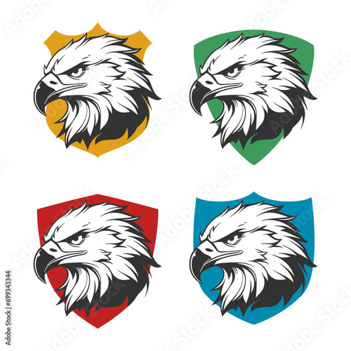 Eagle Illustration Clip Art Design Shape. Bird Silhouette Icon Vector.