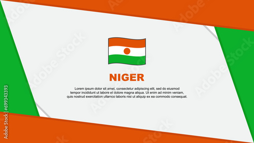 Niger Flag Abstract Background Design Template. Niger Independence Day Banner Cartoon Vector Illustration. Niger Independence Day
