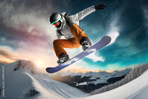 snowboard sciare salto sport  photo