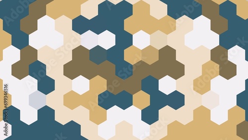 Abstract background using hexagons with aesthetic geometric shapes