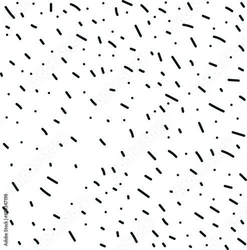 The dashes and dots form a texture or screentone similar to rain.
