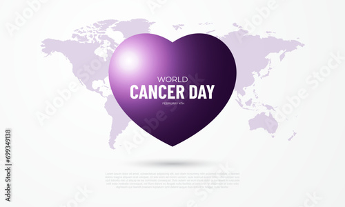 World Cancer Day February 4 Background Vector Illustration