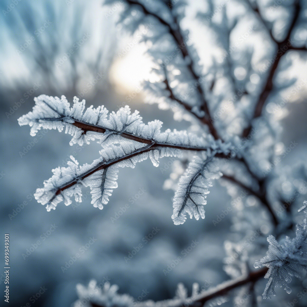 Obraz premium snow covered branches