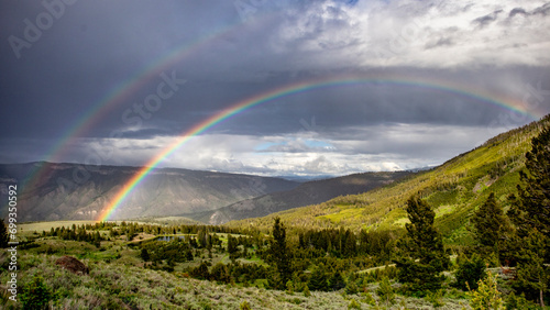 rainbow over the mountains