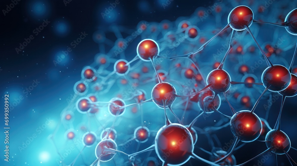 molecule or atom, Abstract structure for Science or medical background, 3d illustration, science, atom, abstract, chemistry, structure, blue, chemical, background. molecule or atom, Abstract structure for Science or medical background, 3d illustration, science, atom, abstract, chemistry, structure, blue, chemical, background.
