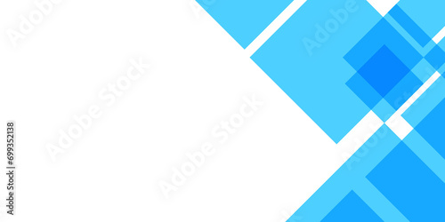 Modern blue geometric banner frame photo