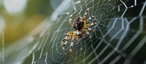 Tiny spider on its web © AkuAku