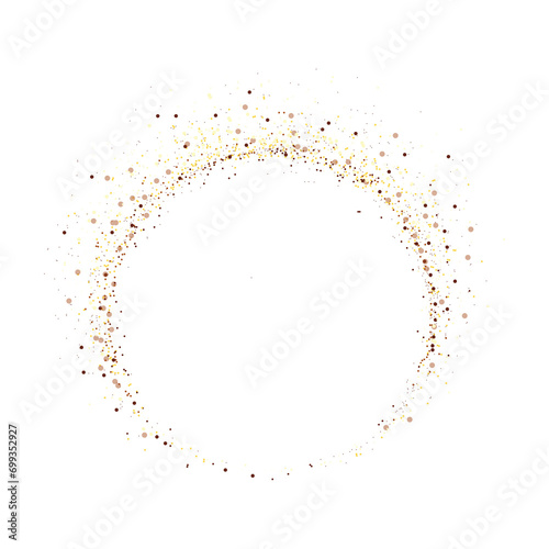 abstract circle with gold glitter copy space