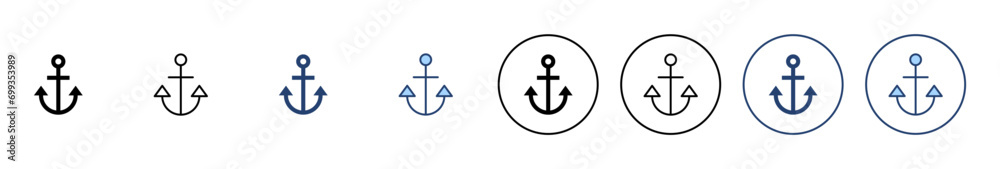 Anchor icon vector. Anchor sign and symbol. Anchor marine icon. Anchor icon vector. Anchor sign and symbol. Anchor marine icon.