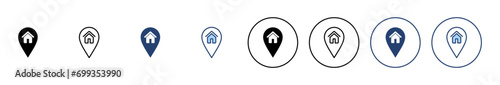 Address icon vector. home location sign and symbol. pinpoint