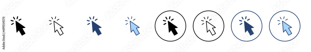 Click icon vector. pointer arrow sign and symbol. cursor icon Click icon vector. pointer arrow sign and symbol. cursor icon