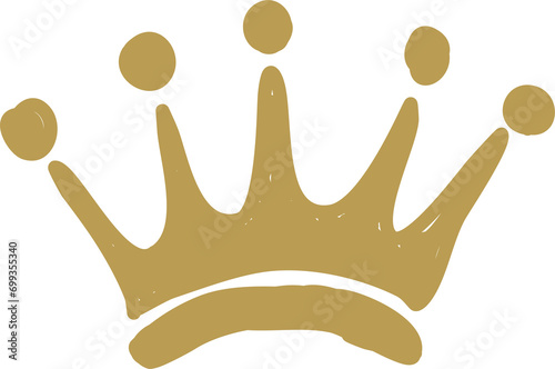 Royal crown of gold king and queen